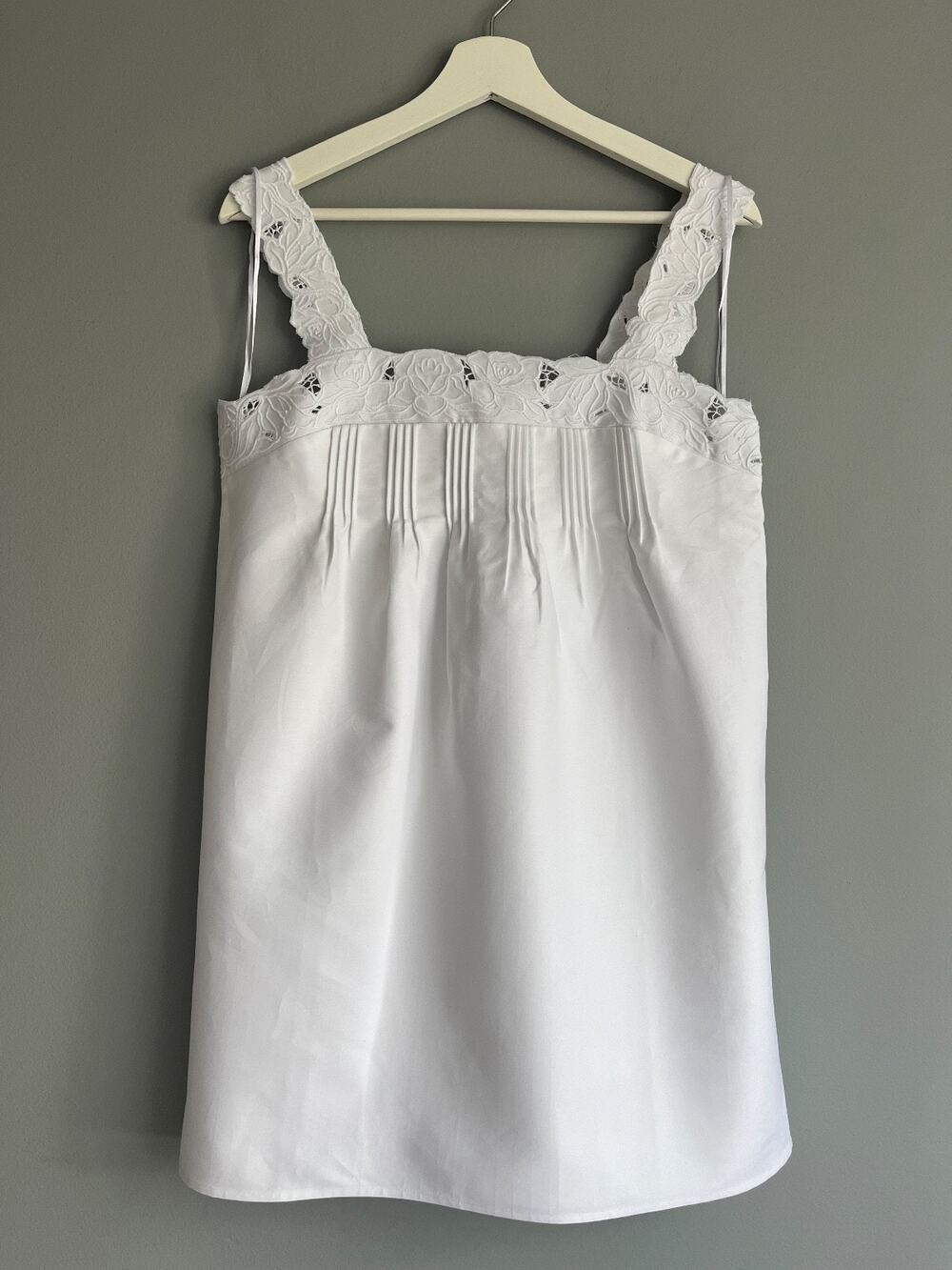 J.Crew NWT $188 Women's Ondine Cutwork Mini Dress White Poplin S Bridal CU782